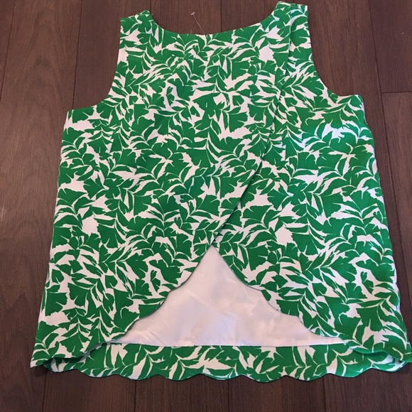 Jcrew cross back scalloped hem top tank - Picture 2 of 4